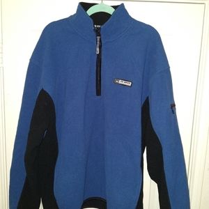 GH Bass and CO Fleece Quarter Zip Long Sleeve Sweater Men's sz XL.